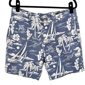 Vineyard Vines Mens 7 Inch Tropical Living Breaker Shorts in Blue Size 34